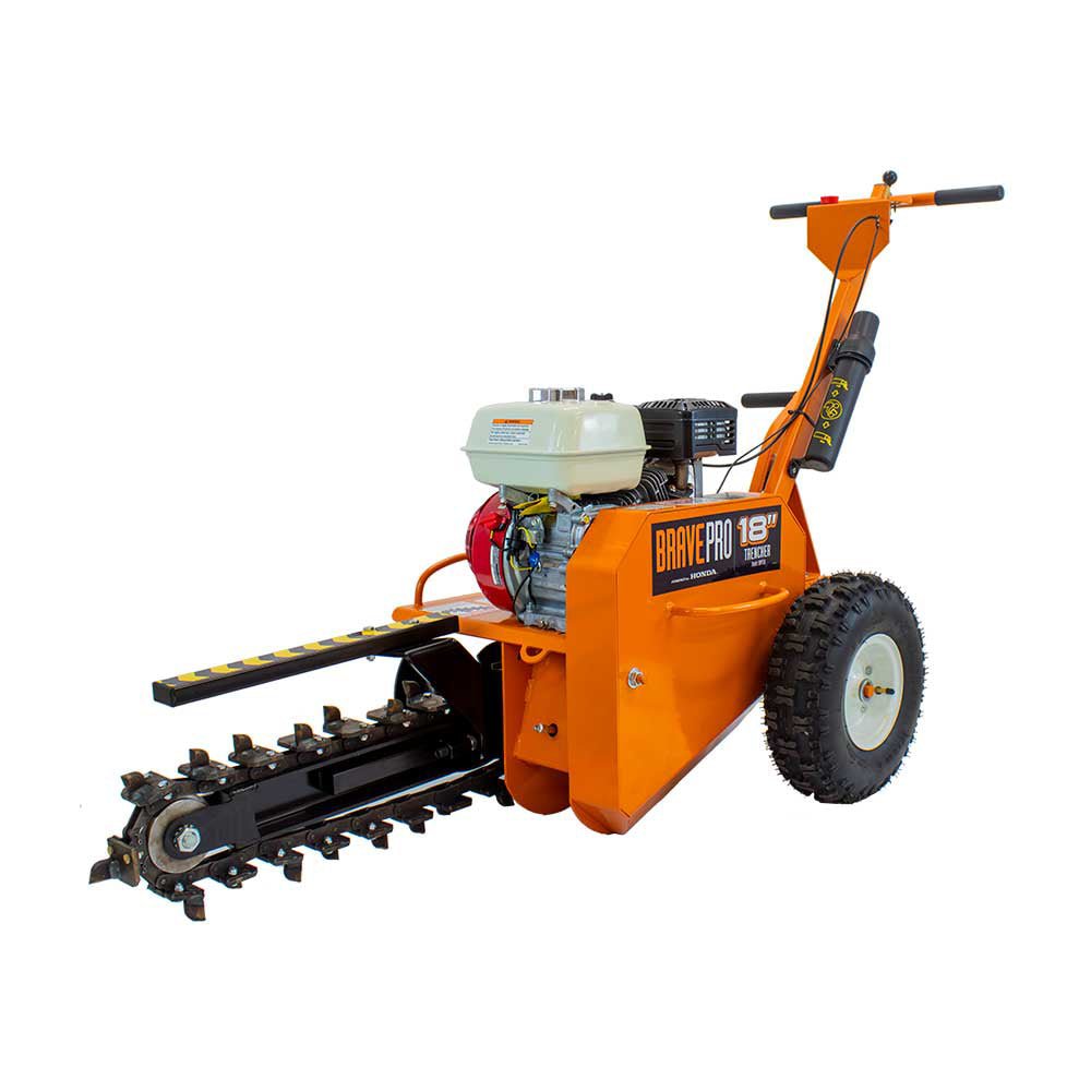 Brave BRPT18 18" Trencher Shark Chain w/ Honda GX200 Engine