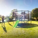 JumpFlex HERO 15 Backyard Outdoor Trampoline for Kids with Net & Ladder - Image 7