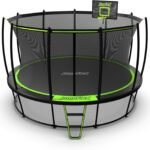 JumpFlex HERO 14 Backyard Outdoor Trampoline for Kids with Net & Ladder