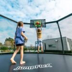 JumpFlex HERO 14 Backyard Outdoor Trampoline for Kids with Net & Ladder - Image 8