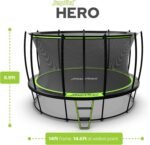 JumpFlex HERO 14 Backyard Outdoor Trampoline for Kids with Net & Ladder - Image 9