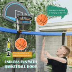 Giantex 8FT 10FT 12FT Trampoline with Enclosure, ASTM Approved Outdoor Large Trampoline with Ladder - Image 5