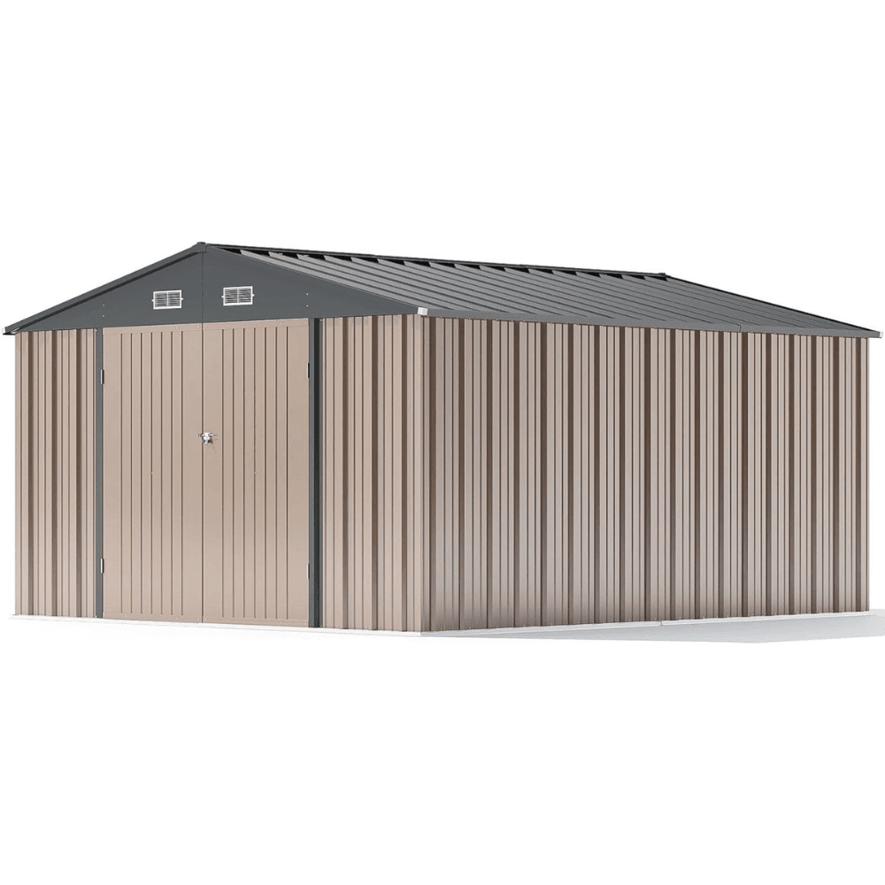 iben-product-226-image-1.png Patiowell 10 ft. W x 12 ft. D Size Upgrade Metal Storage Shed (119 sq. ft.) - Image 1