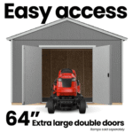Astoria 12 ft. x 12 ft. Outdoor Wood Storage Shed - Image 9