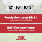 Hudson 12 ft. W x 16 ft. D Wood Storage Shed - Image 5