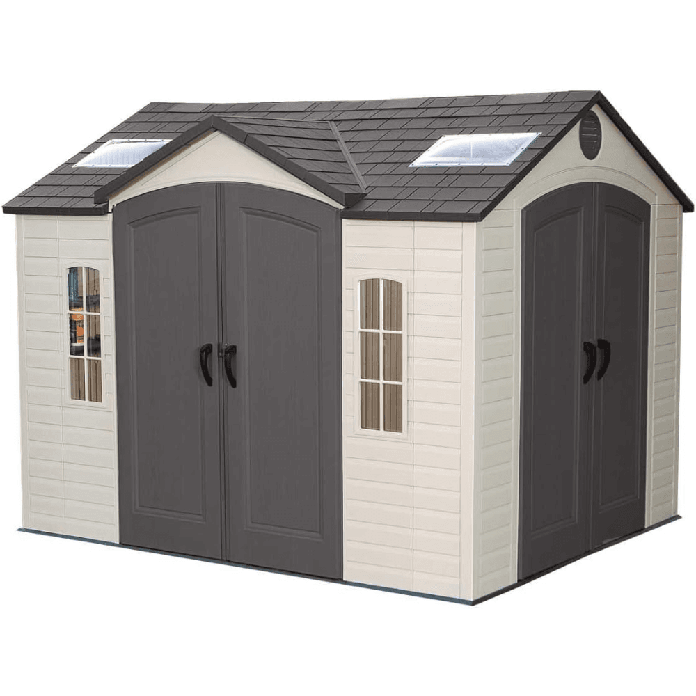 iben-product-244-image-1.png Lifetime 10 Ft. x 8 Ft. High-Density Polyethylene (Plastic) Outdoor Storage Shed with Steel-Reinforced Construction - Image 1