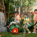 Ranger Retreat Wooden Swing Set/Playset with Tent, Tube Slide and 3-Swings - Image 9